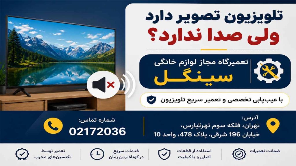 چرا تلویزیون سینگل صدا دارد ولی تصویر ندارد؟