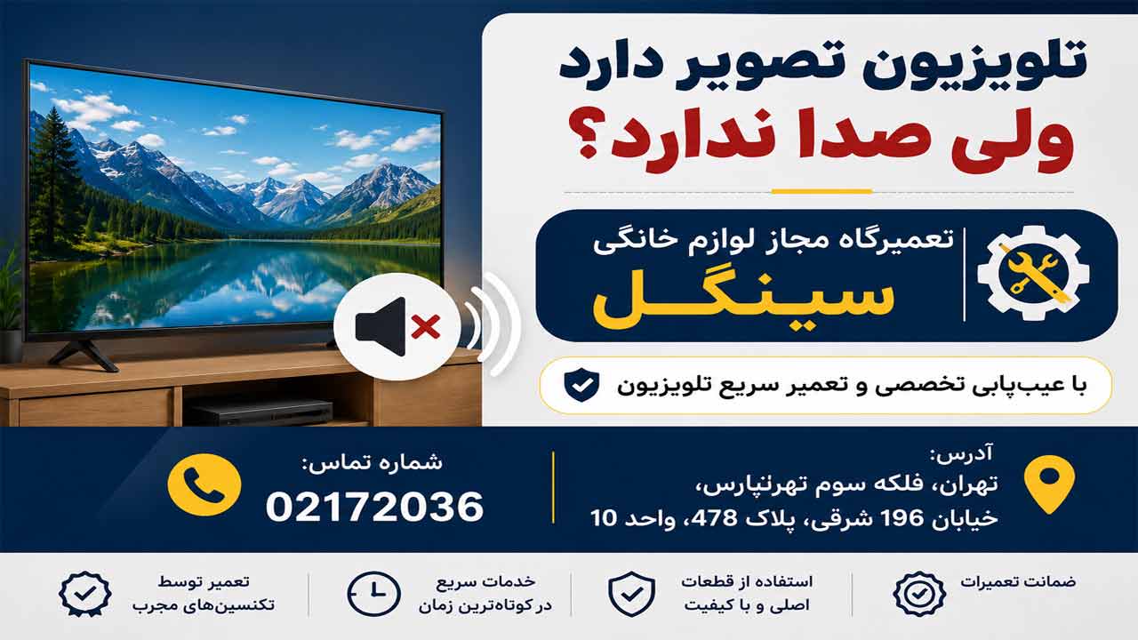 چرا تلویزیون سینگل صدا دارد ولی تصویر ندارد؟