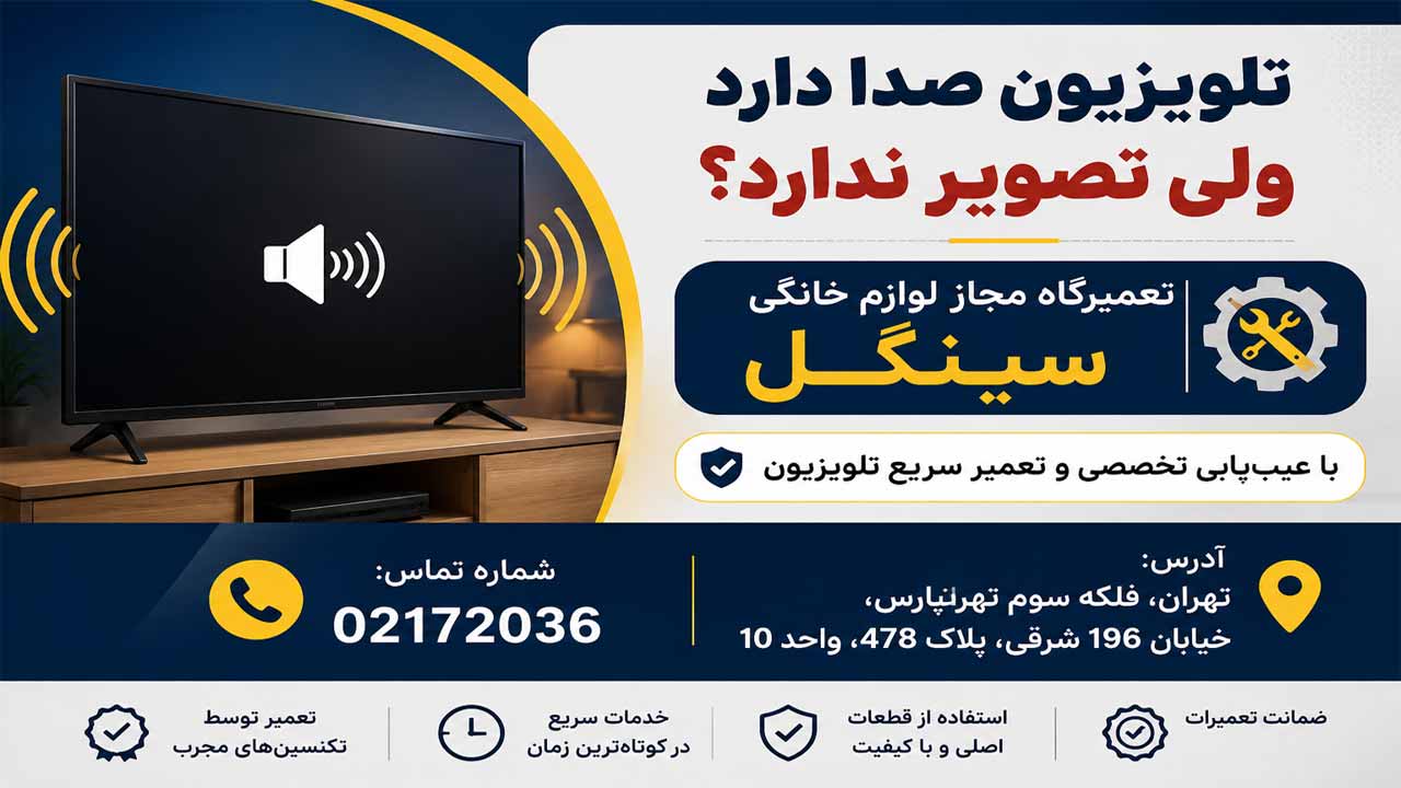 چرا تلویزیون صدا دارد ولی تصویر ندارد ؟